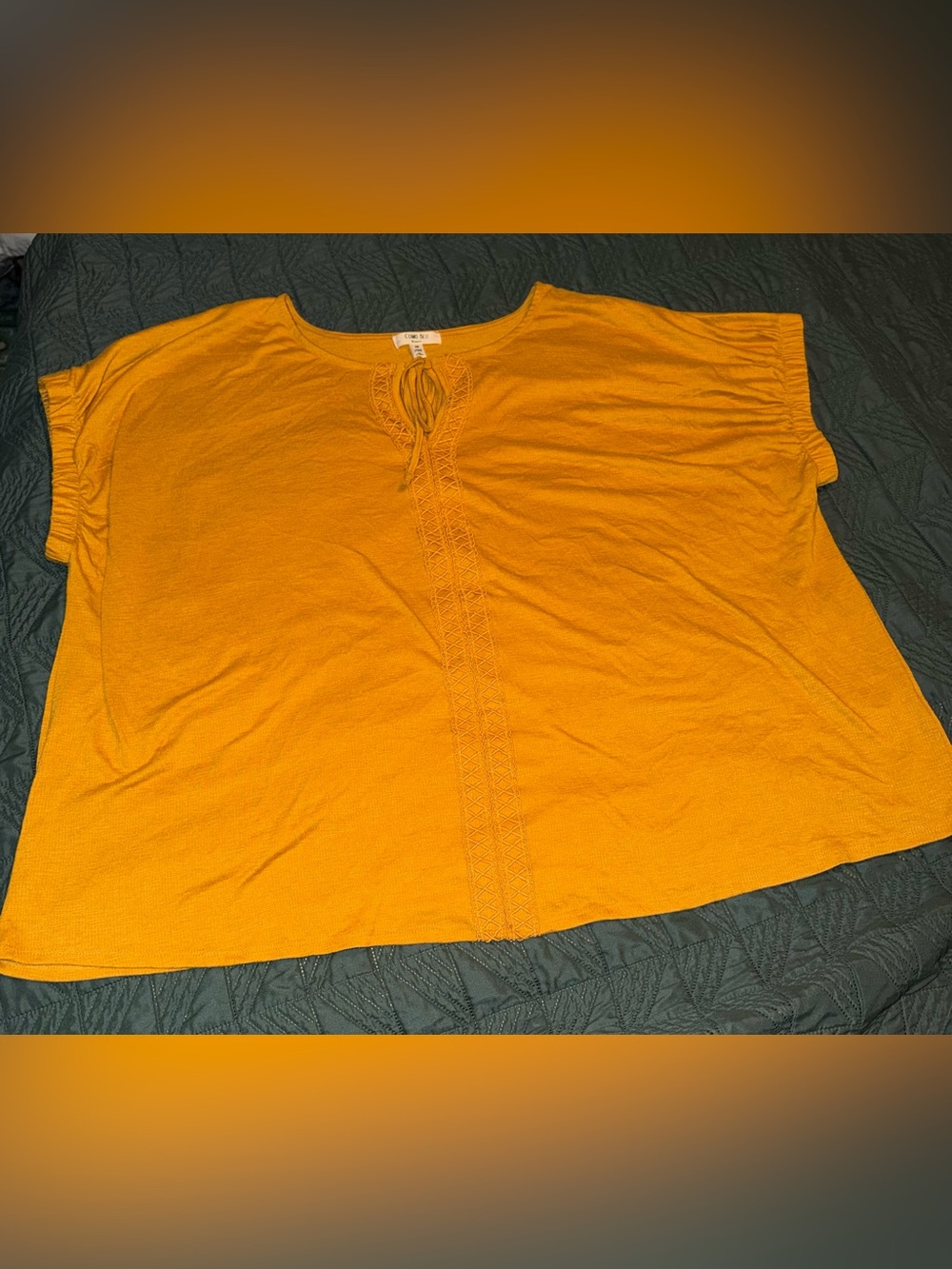 Plus size golden yellow blouse 3X